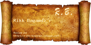 Rikk Bagamér névjegykártya